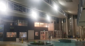 Lane Cove Aquatic Leisure Centre following an LED lighting upgrade with Shine On