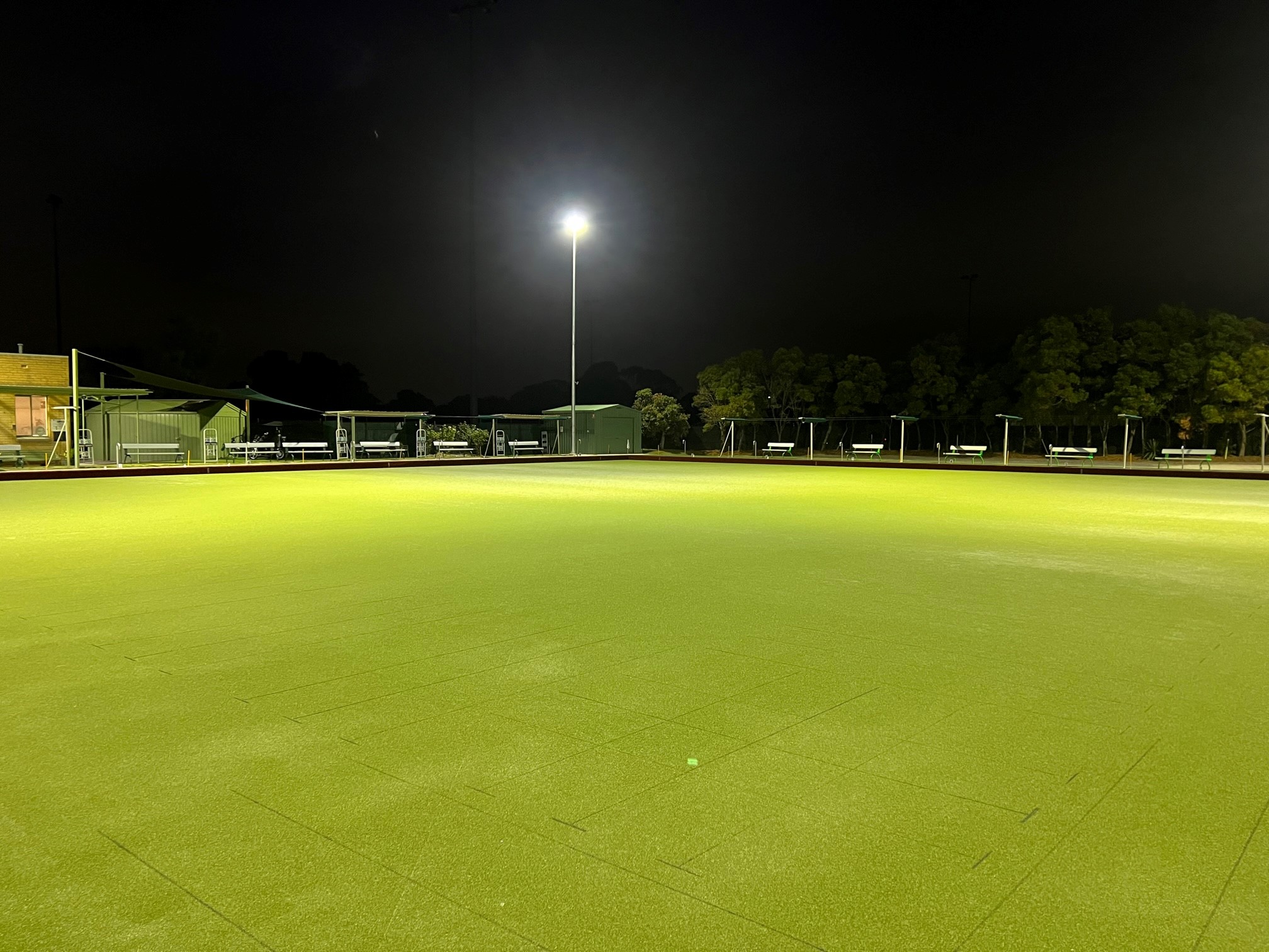 Chelsea Bowls Club following Sports Lighting installation by Shine On
